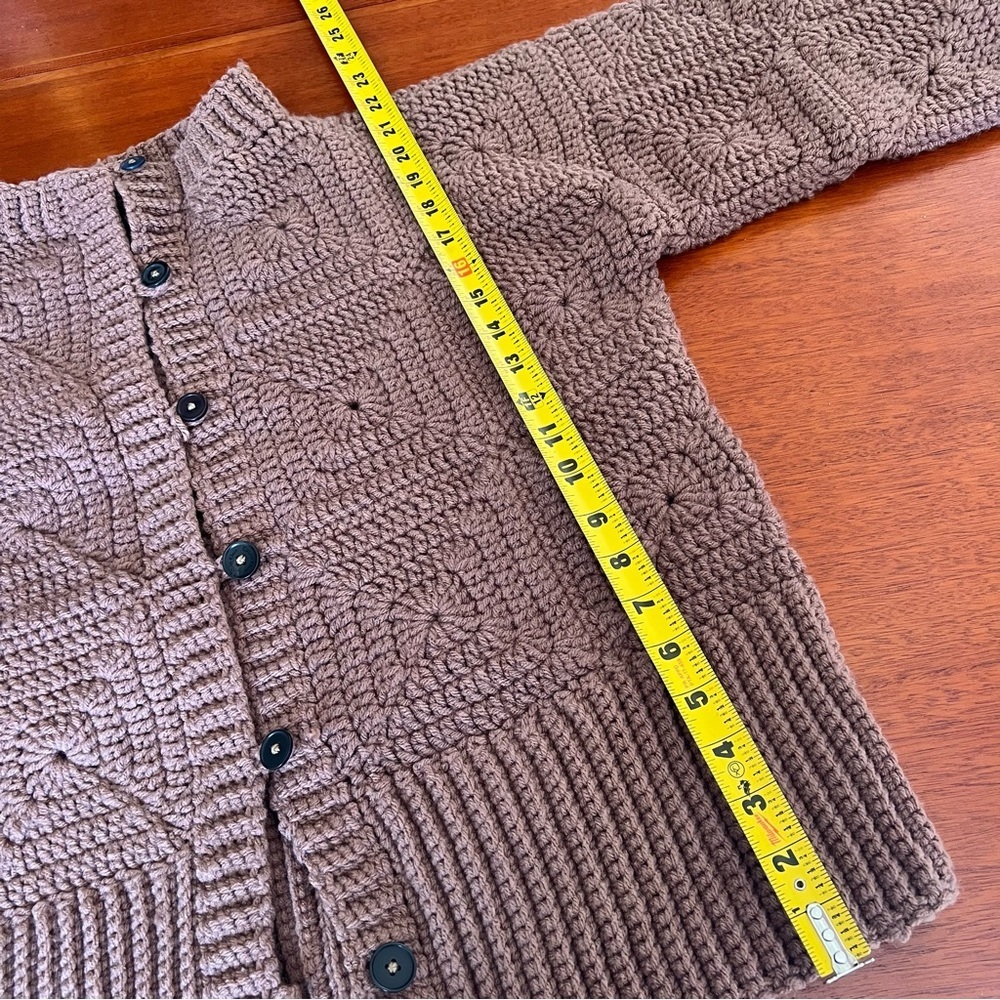 Handmade Brown Knit Sweater Medium - Picture 12 of 16